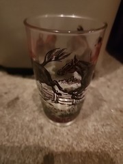 Vintage 1950s Fox Hunter Equestrian Highball Juice Glass