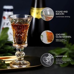Dishwasher Safe 1.3 oz Cordial Glasses Set – Perfect for Home Entertaining
