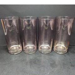 Libbey Ombre Blush Pink Tumblers, Set of 4, Vintage Glassware, Drinking Glasses