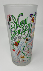 NEW JERSEY State Frosted Drinking Glass Tumbler Catstudio 2016