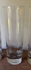 Clear Cylindrical Highball Glasses With Weighted Bottoms & Pinch Grip Set of 4