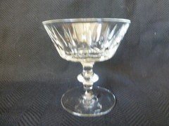 Six Vintage Libbey Crystal Raleigh Pattern Tall Sherbet or Champagne Glasses