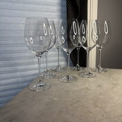 Elegant Set Of RONA Crystal Bordeaux Wine Glasses 9-1/4″ Tall Slovakia(7)