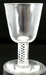 Steuben «8011» Crystal Wine Glass Air Twist Stem Plain Have Five