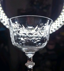Libbey Rock Sharp «Arcadia» Cut Crystal Cocktail Goblets- Set Of 6