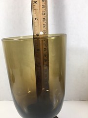 Vintage Goblets Smoke Brown Iced Tea Wine Footed Stem Glasses