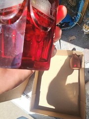 ANDENKEN VON TEPLITZ 1853 RUBY ETCHED TUMBLER BOHEMIAN CZECH SEE PHOTOS DESCRIPT
