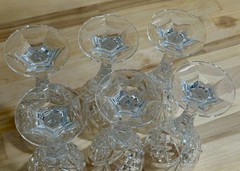 Set Of 6 DUBLIN Shannon by Godinger Crystal Water Goblets Wine Glasses 8” Tall