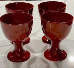 Set Of 4 FITZ AND FLOYD, INC @MCMLXXVII FA Terra-Cotta Goblets