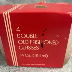 NOS 4 LIBBEY FROSTY PINES CLEAR GLASS TUMBLERS w/ FROSTED WHITE PINE TREES NEW