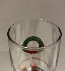 Christmas Wreath Glasses Jc Penny Seanson’s Greetings Set Of 4 NOS