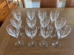Set of 12 Mikasa Crystal Stemmed Wine Glasses 7 7/8″ 6 oz