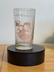 Wizard of Oz Dorothy Decorated Clear Glass Tumbler with Pink Graphics