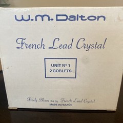 W.M. Dalton French Lead Crystal Unit N. 1 Goblets Set Of 2