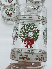 VTG Holiday Victorian Christmas Drinking Glasses Set Of 3 – Vintage Style