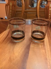 Set of 2 Vtg Culver Devon Whiskey Old Fashioned Glasses