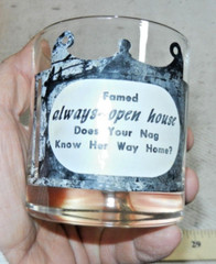 Imperial Glass 11 ounce «On the Rocks» tumbler «always-open house» novelty glass