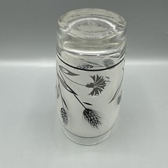 Vintage Libbey Silver Leaf Wheat Frosted 10oz Glass Tumbler Mid Century Replace