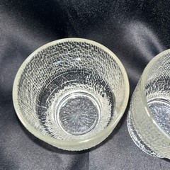 Indiana Glass Co Vintage “Crystal Ice “ Set Of 3