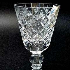 Russian Cut Crystal Cocktail Glass 4.5″ etched 3oz Gus Khrustalny 24% Lead Cryst