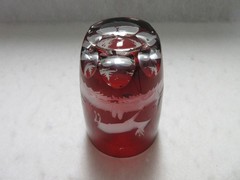 Vintage Echt Kristall (Genuine Crystal) Hand Cut Ruby/Red Cut to Clear Tumbler