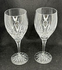 Galway O’Hara Crystal Red Wine Glasses Ireland 7.6in Discontinued Set of 2
