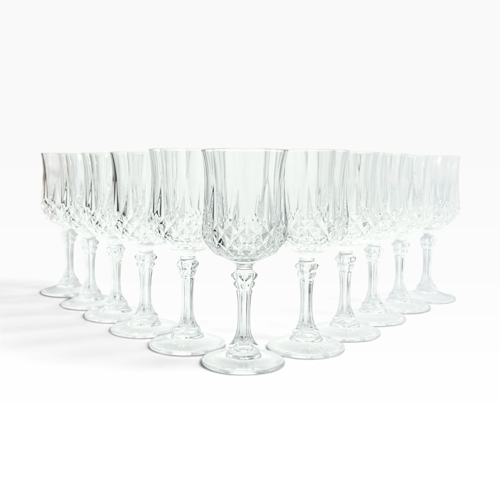 Cristal d’Arques “Longchamp” Set of 11 Crystal Water Glasses 7 1/4” 8oz