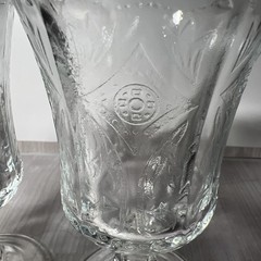 2 Indiana Glass RECOLLECTION CLEAR Water Goblets 6.5”