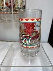 Vintage Southwestern Aztec Tumbler glasses Adobe New Mexico Set of 6