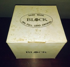 Block Full Lead Crystal Highball Glass.24% Lead Crystal Olympic Pattern