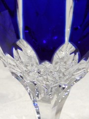 Ajka Castille Alberga Cobalt Cut to Clear 12″ Plate Or 7 3/4″ Iced Tea Glass(es)