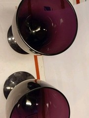amethyst Lot Of 2 Goblet/Wine Glass. A1