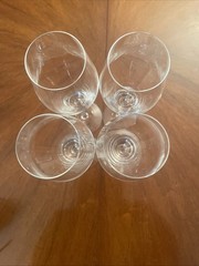 Elegant Nachtmann Crystal 10” Tall Champagne Wine Glasses Set of 4, Germany