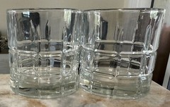 2 Old Fashioned Tartan (Manchester) Clear by Anchor Hocking 3 1/2″