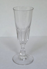 Antique Hand Blown Cordial Glass Petal Cut 3.75″