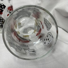 Vintage Hazel Atlas Casino Gambling Poker Game Night High Ball Glasses Set Of 5
