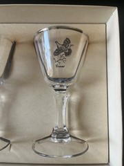 Vintage Federal Glass Sportsman Cocktail Set S-117 Game Birds 4 Glasses & Box MC