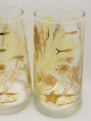 3 MCM Bartlett Collins Under The Sea Highball Tumbler Glasses Cocktail Barware