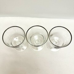 Set of 14 VTG Federal Glass Platinum Trimmed Sportman Bar Glasses Various Types