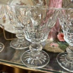 Set of 4 VTG MCM Indiana Glass Colony Vitrosax Clear WINE GOBLETS 5.5IN