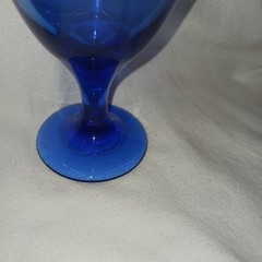 Vintage Libbey Cobalt Blue Wine Glasses Water Goblets. Set Of 2. Brand New