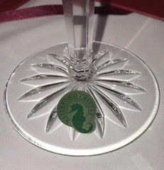 WATERFORD 12 Days of Christmas Two Turtle Doves Champagne Flute Wine Glass 10.5”