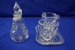 Fostoria Colony Creamer, 3″, Sugar Bowl, 2 7/8″, Tray, 6¾» & Cruet (G6)