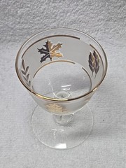 Vintage Libbey Golden Foliage 6 Piece 4 oz Cocktail Glass Set – New In Box