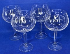 Beautiful Set of 4 Lenox Decor Plain Balloon Wine Goblets Glasses 7.5″
