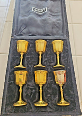 Dynasty Set Of Six Wine Goblets In Case Made in India