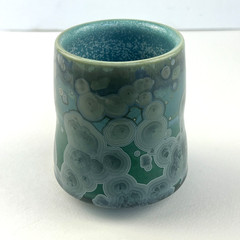 Ian Childers Studio Pottery Tumbler Rocks Cup Artisan Handmade Crystalline Glaze