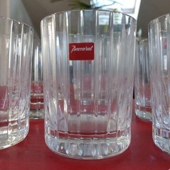 Baccarat Harmony Whiskey Glasses Set of Six Crystal Tumblers Boxed Unused Gifted