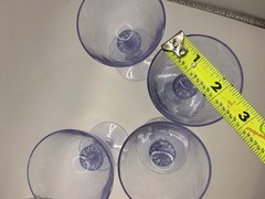 Twilight Blue TIFFIN 5-3/8” Wine Glasses Set Of 4 Neodymium / Alexandrite