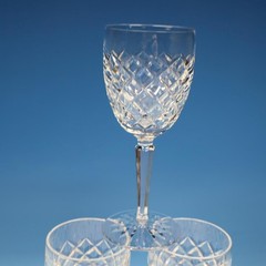 Waterford Crystal – Comeragh Pattern – 4 Claret Wine Glasses – 6 5/8 inches